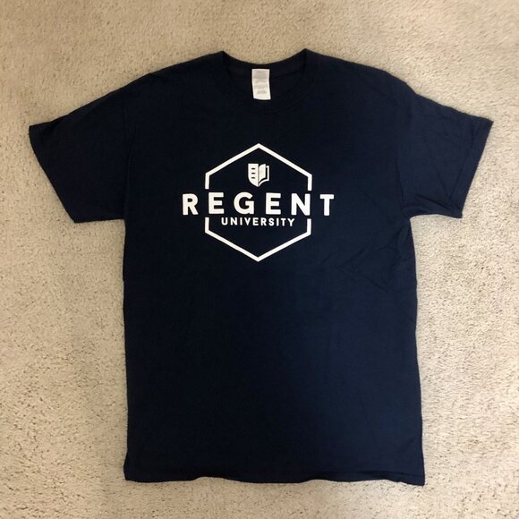 Regent University T-Shrit Virginia Beach VA Blue Adult Medium New NWOT - Picture 1 of 4